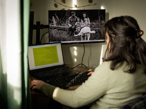 Chartered Accountant working at her desk in the Scottish Borders, offering local accounting support for small businesses