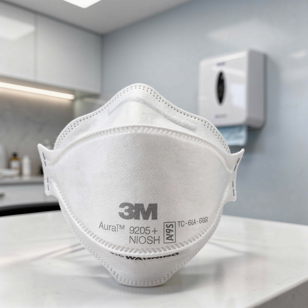 AURA N95 Particulate Respirator Surgical Mask, Fluid Resistant; Regular size BOX