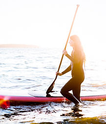 Paddleboarding at Sunrise