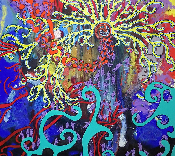 Golf Ball Men Revolution 120cm x 120cm Acrylic and Oil on canvas.jpg