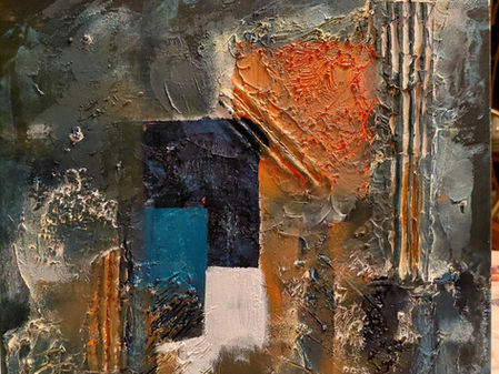 toile abstraite acrylique explorant texture, contrastes et harmonie couleurs