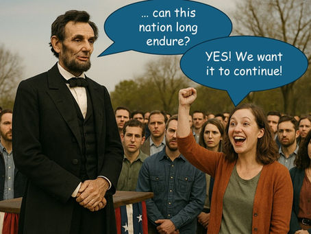 Abe Lincoln questioning if our nation will endure