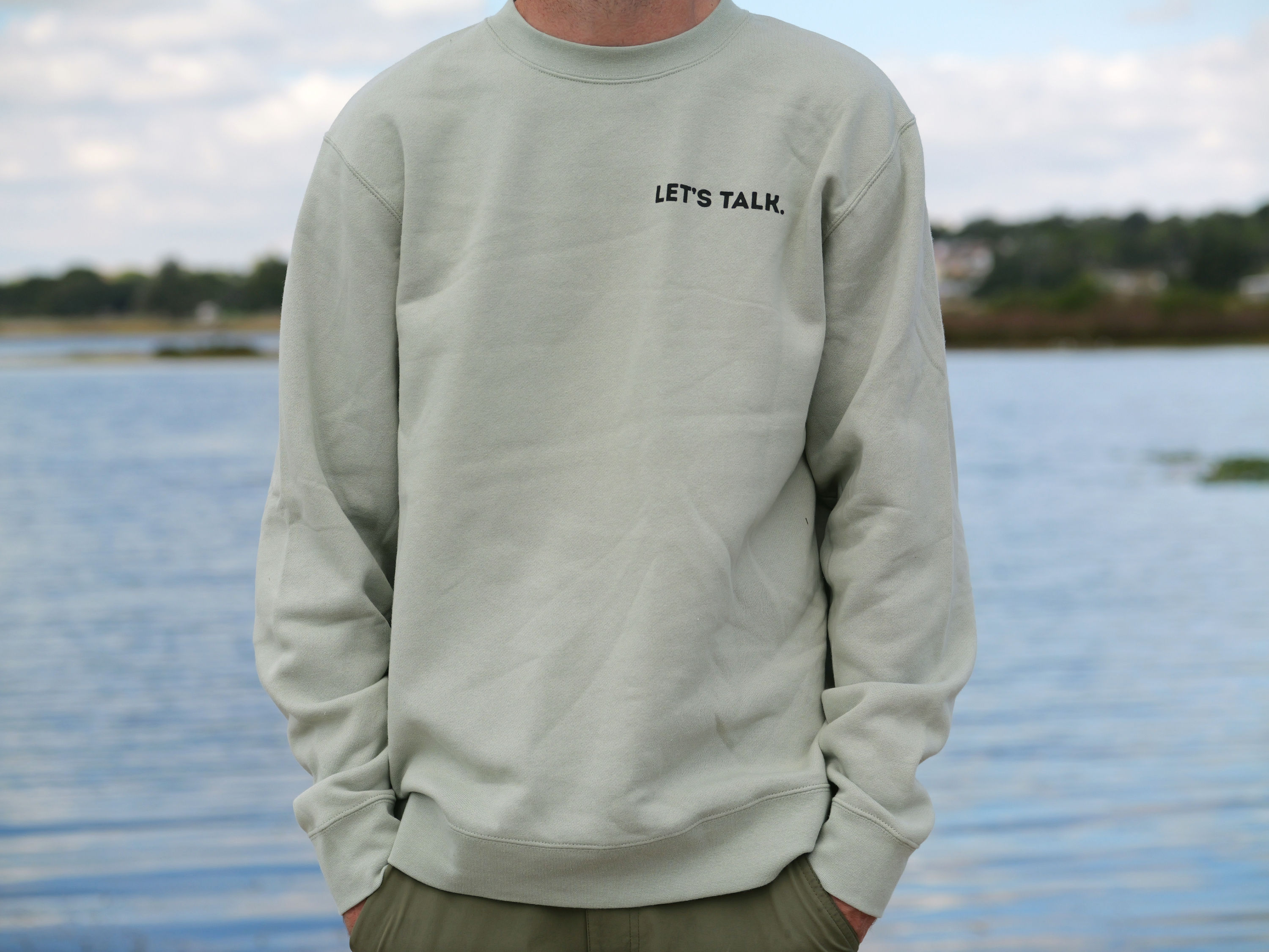 Classic Let's Talk Crewneck - Sage