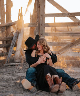 Professional western wedding photographer Rachel Goncalves capturing a groom and horses at a Southern Utah ranch.