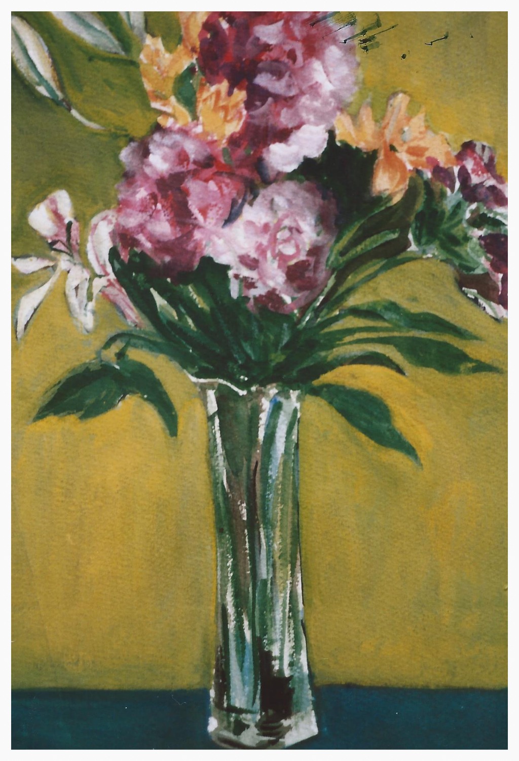 Flowers in Crystal Vase