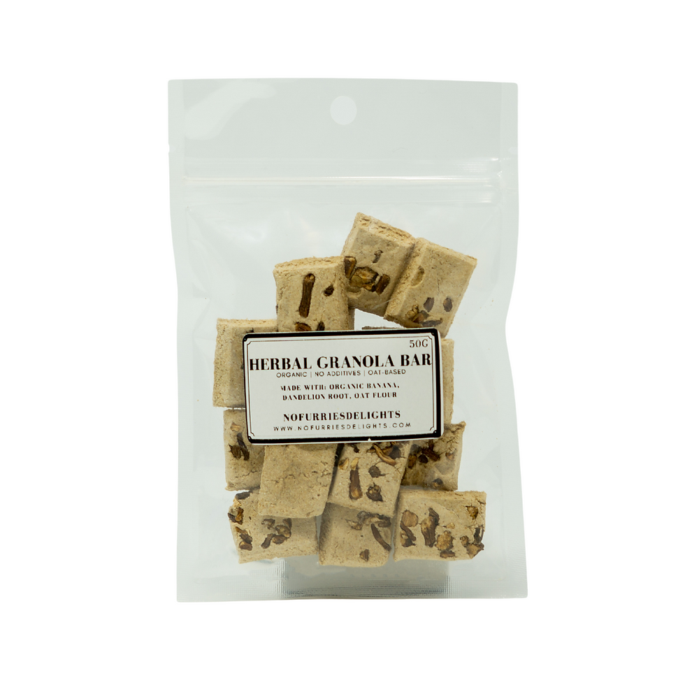 Thumbnail: Digestive Support Granola Bark pieces packaged in a clear resealable bag with product label visible on the front.