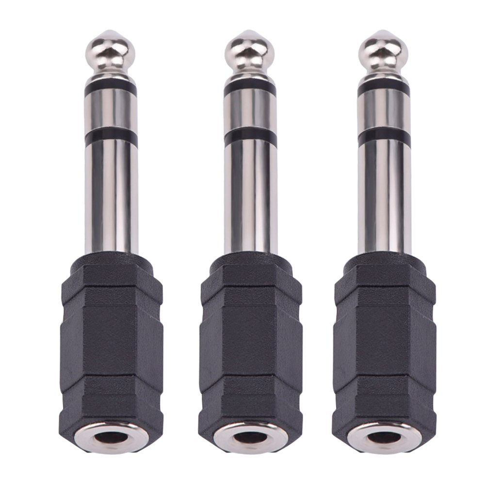 ADAPTADOR 3,5MM STEREO PLUG A 6.35MM STEREO JACK WLY-0011
