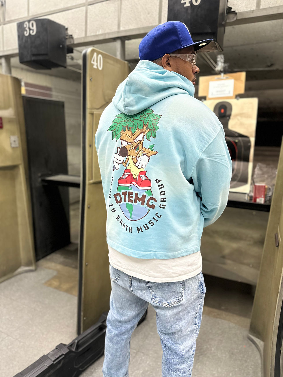 "Trees Run The World" Tye-Dye Cropped Hoodie