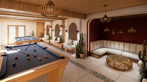 Pool table area