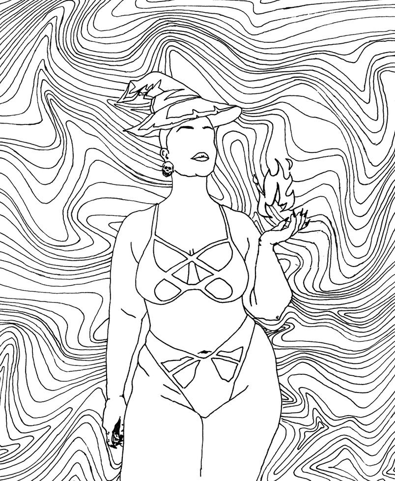 Thumbnail: Witchy Lady Print - Body Positive
