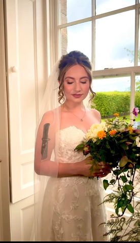 Bohemien Bridal Glam, soft bridal makeup and elegantly tousled up do at the scottish borders, edinburgh and newcastle