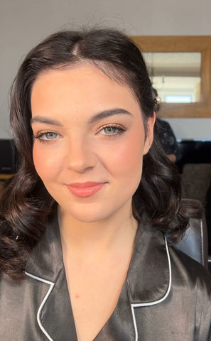 Elegant bridal makeup for a bridesmaid using dior beauty and finished with hollywood waves in Dunoon Argyle and Bute