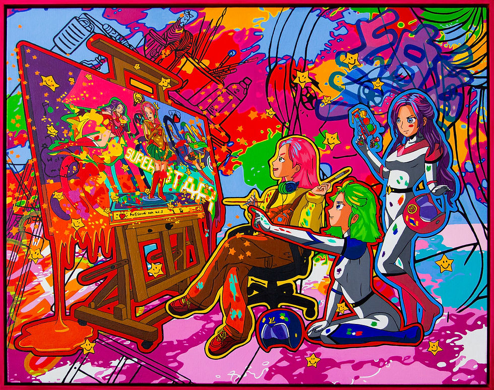 Rocking, oil&enamel on canvas, 90.0x72.7cm, 2023