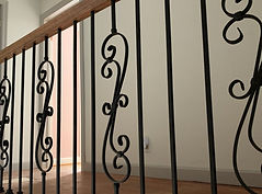 Iron scrolls spindles