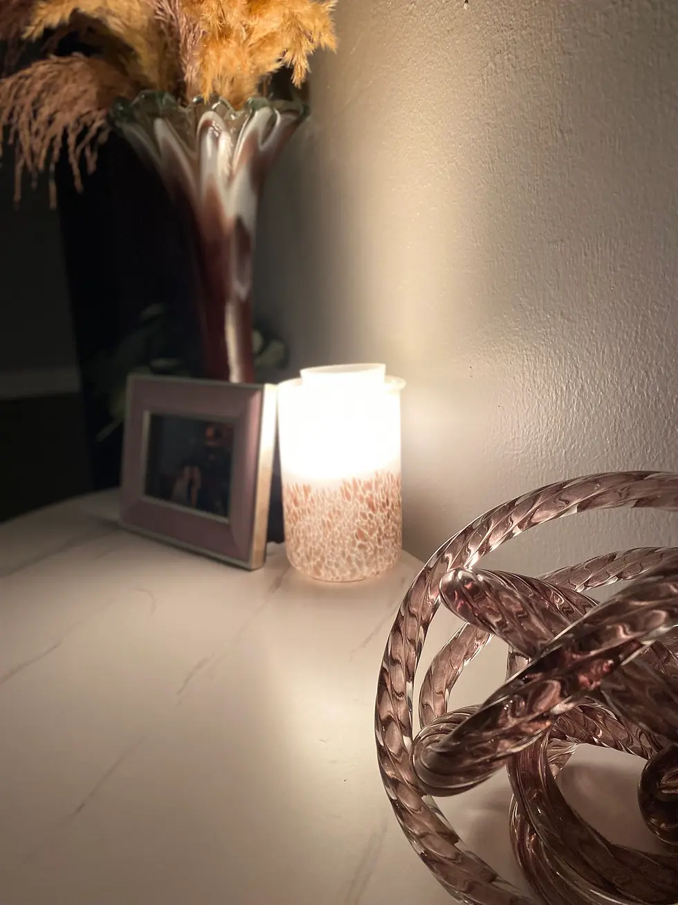 Thumbnail: leopard tortoiseshell hand made glass wax warmer
