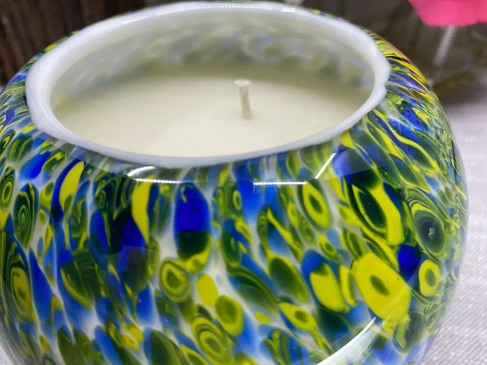 Thumbnail: clean burning animal pet safe allergy safe American grown vegan soy candle no fillers no paraffin no chemicals