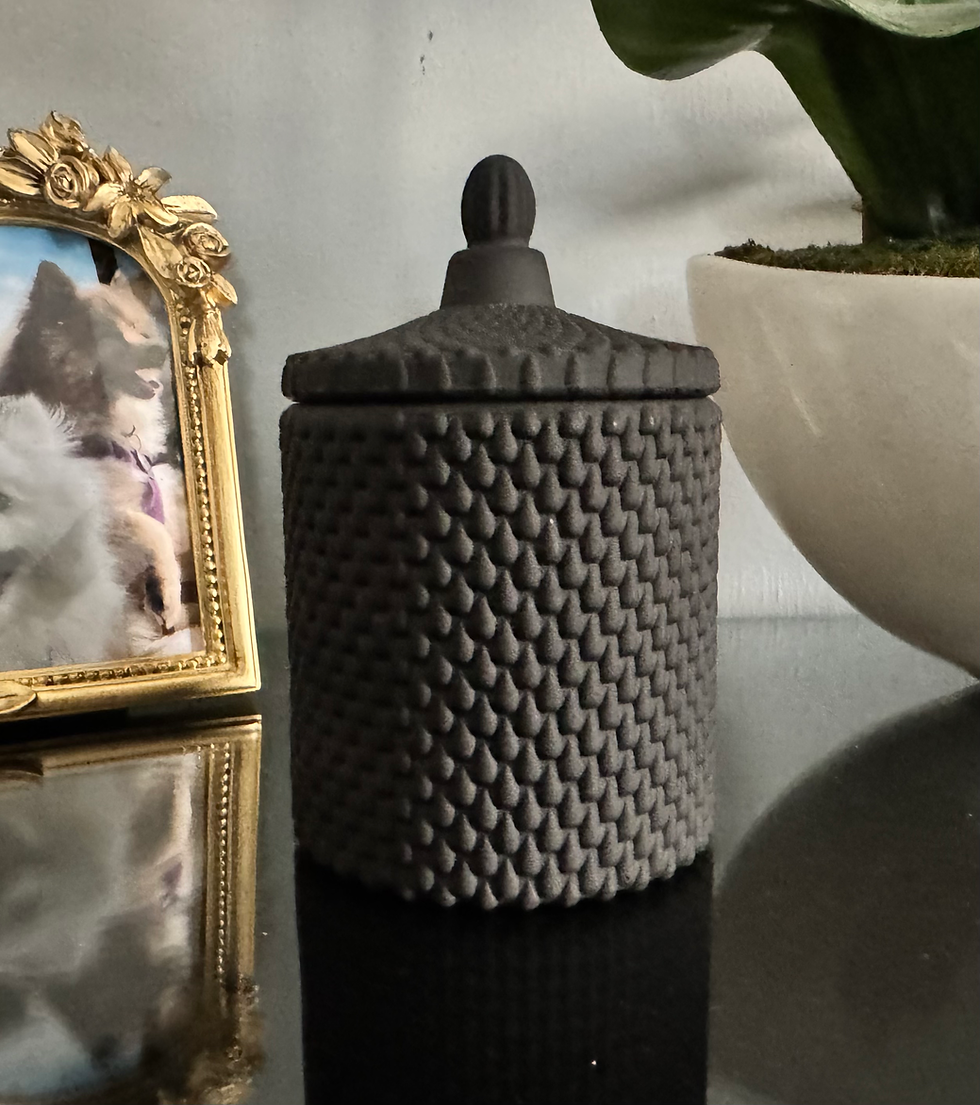 Satin Black Apothecary Jar, Vintage Style, Highly Scented Soy Candle, Retro Glas