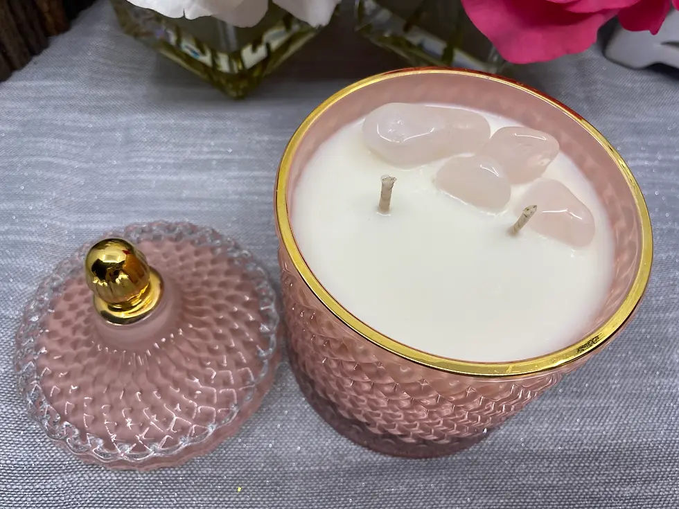 Thumbnail: Decor and Wicks french cut apothecary jar highly scented soy candle