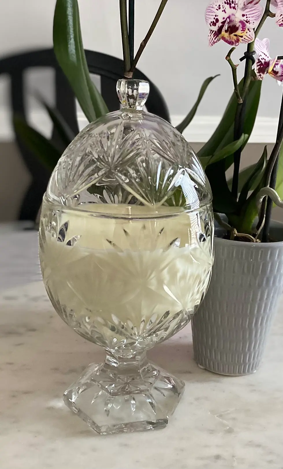 Thumbnail: repurosed vintage glass candle highly scented