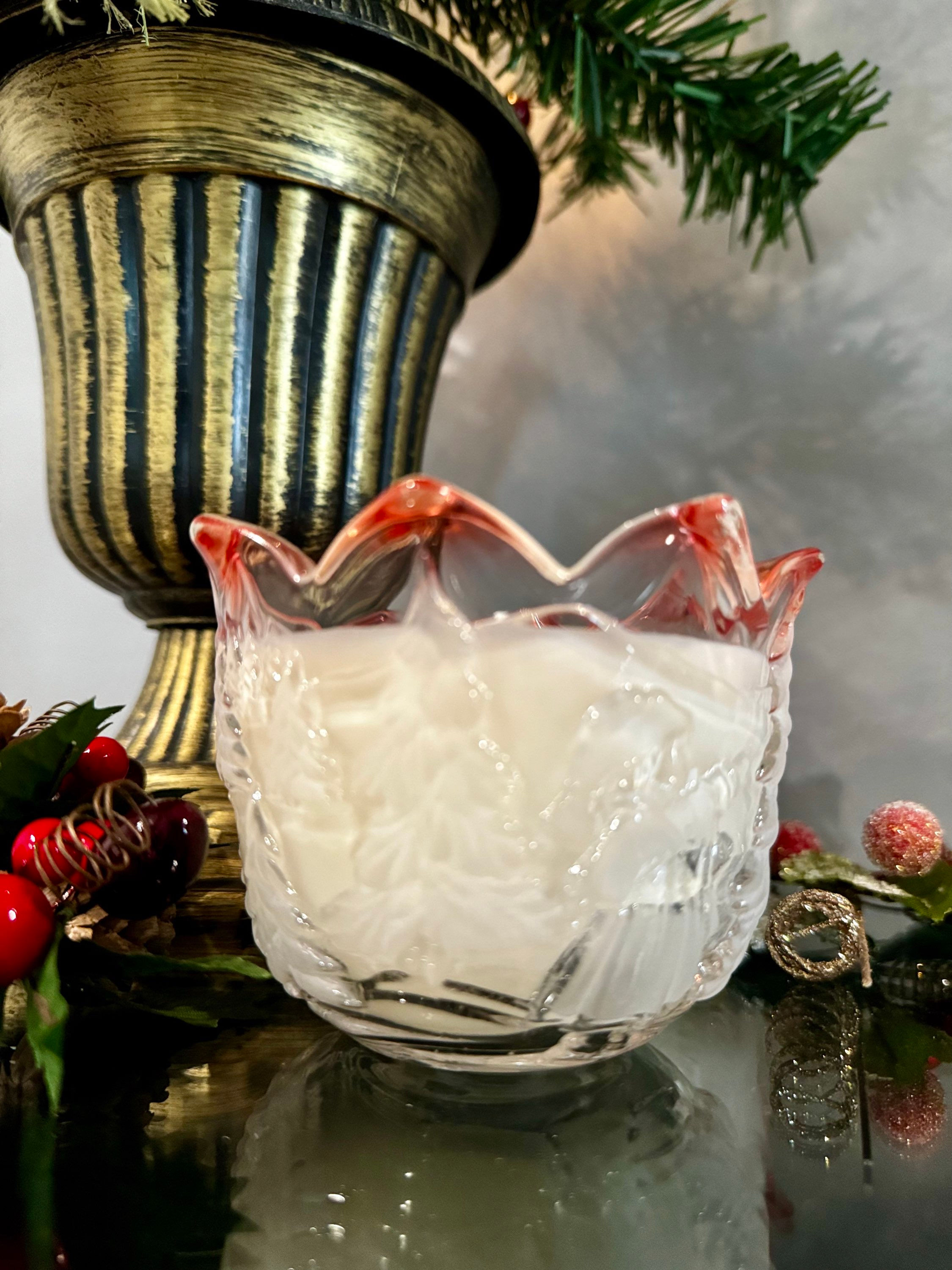 Decor and Wicks online candle shop Mikasa Crystal Christmas Votive scented soy candle