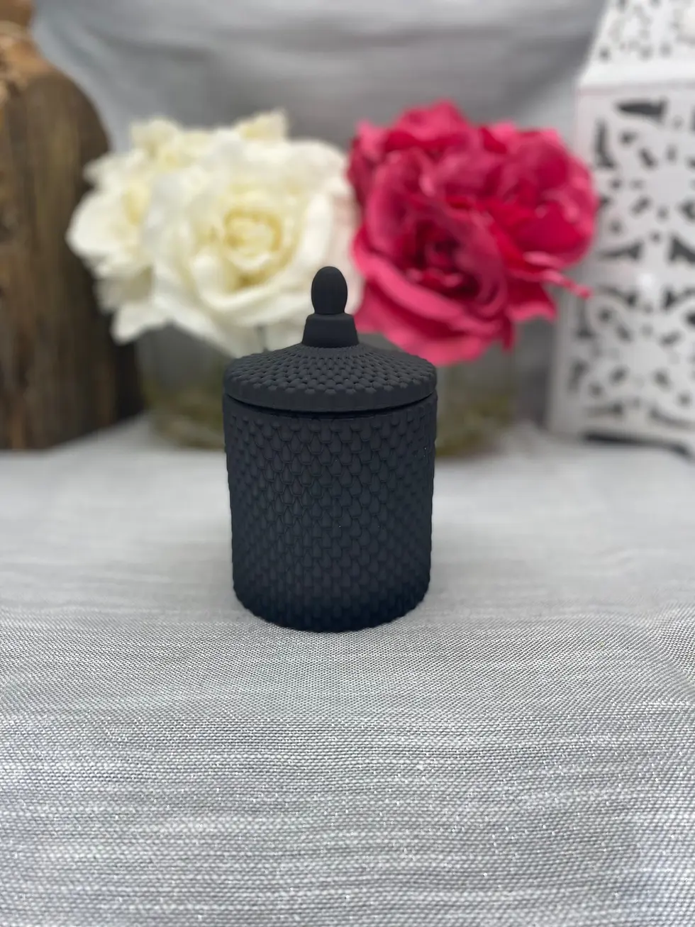 Thumbnail: Decor and Wicks black vintage style retro jar candle