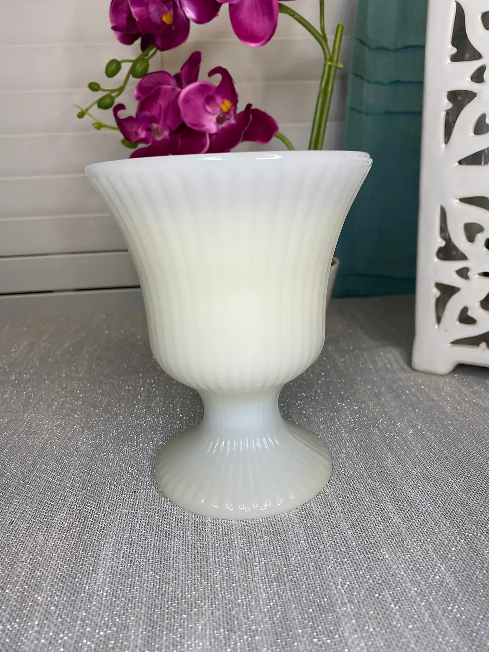 Thumbnail: vintage milk glass candle gift for home