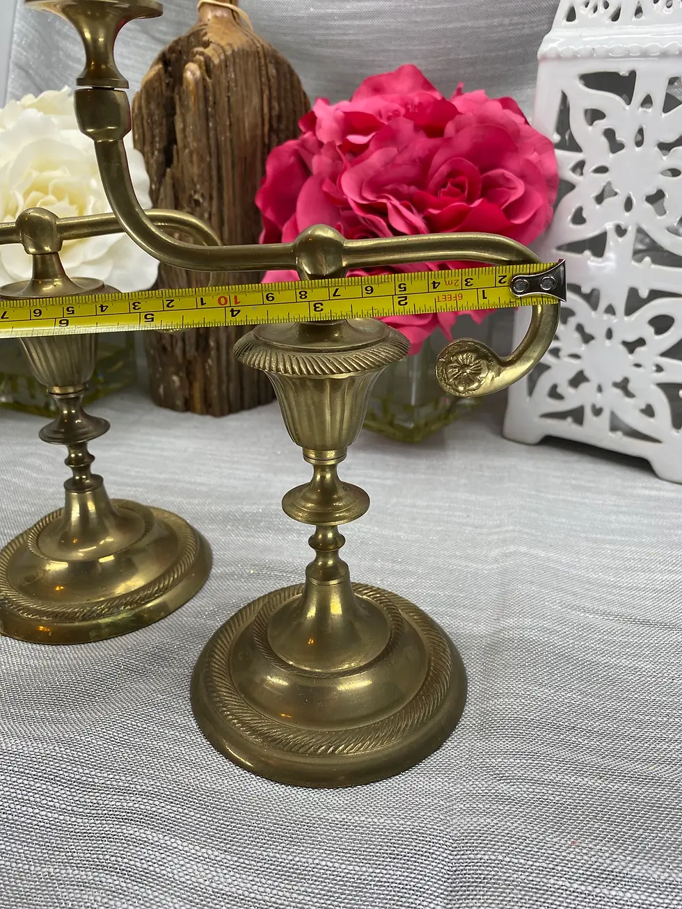 Thumbnail: vintage brass candle sticks