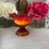 Thumbnail: Decor and Wicks vintage soy candle in LE Smith Amberina Moon and Stars ruffled compote