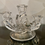 Thumbnail: Vintage Fostoria Navarre Triple Candle Holder Set of 2
