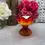 Thumbnail: Decor and Wicks vintage soy candle in LE Smith Amberina Moon and Stars ruffled compote