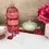 Thumbnail: Vintage Princess Glass cranberry triple candy dish filled with premium all natural scented soy candles by Decor and Wicks candle shop.