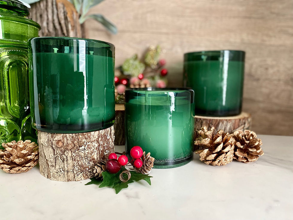 Thumbnail: Decor and Wicks candle shop highly scented all natural soy candles. 
