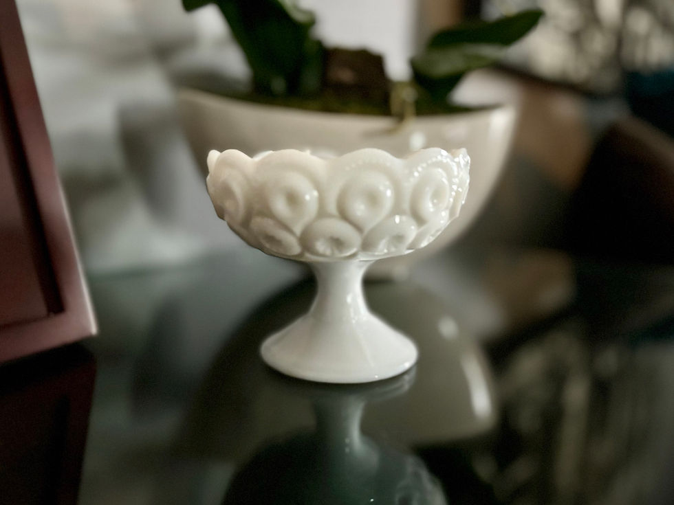 Thumbnail: milk glass vintage candle scented soy