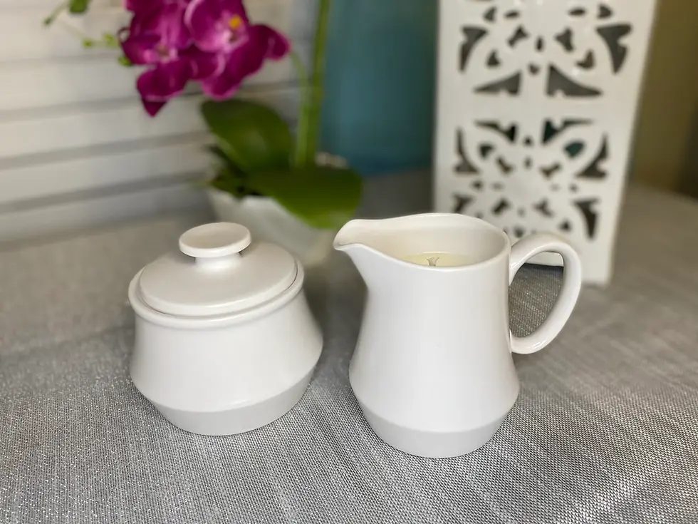Thumbnail: Vintage Noritake porcelain cream and sugar set