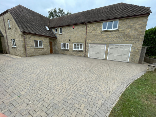 Block driveway after it's been cleaned and chemically treated in Malmesbury