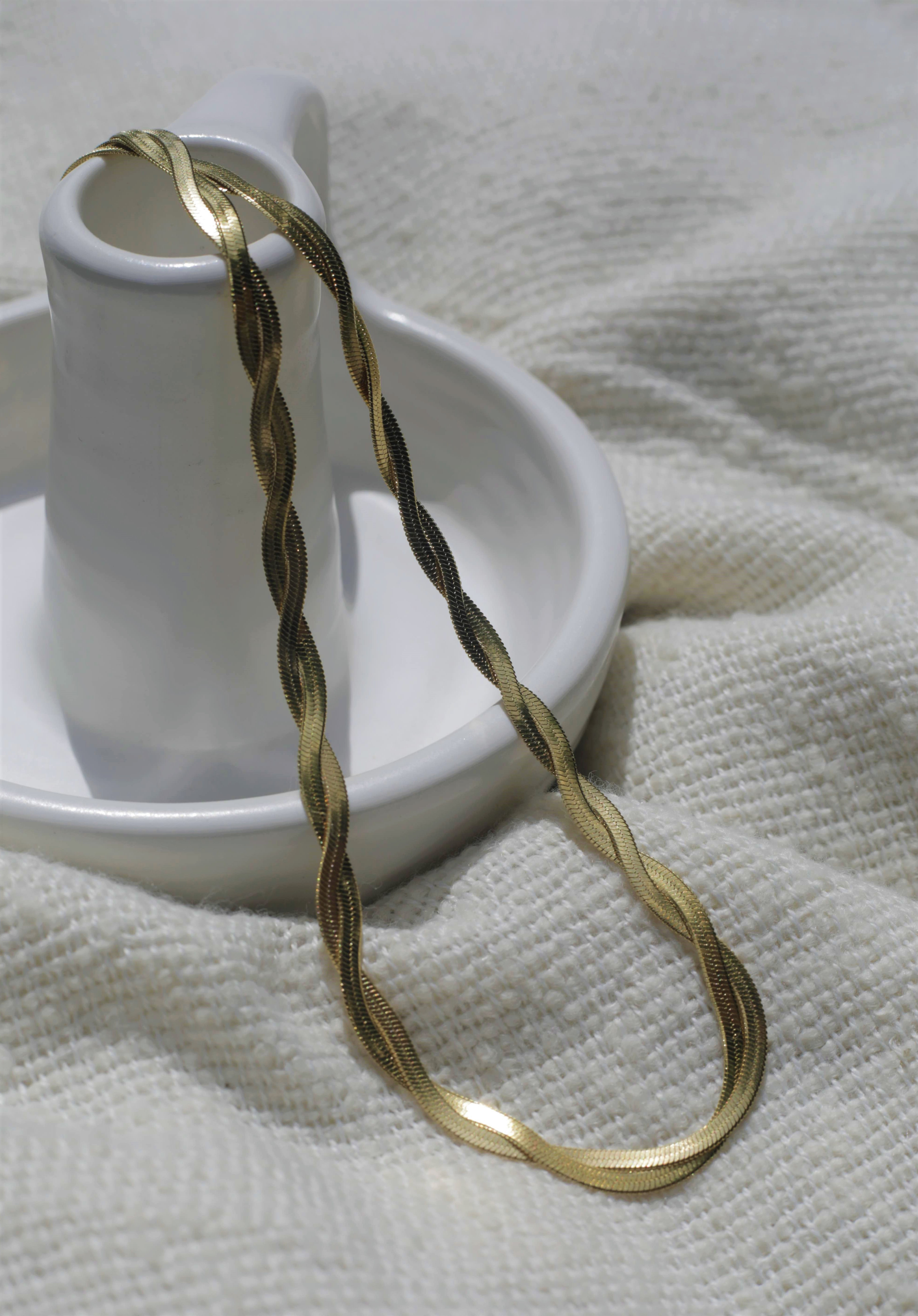 Supernova Snake Chain Necklace | 22K Gold Plated