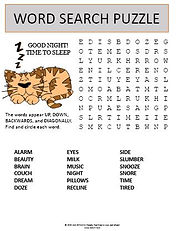 Good Night Word Search puzzle