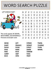 move fast word search puzzle