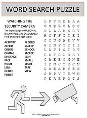 security camera word search puzzle