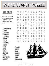 pirate word search puzzle