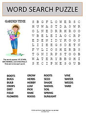 Garden Time Word Search puzzle