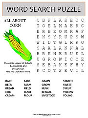 corn word search puzzle