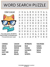stay calm word search puzzle