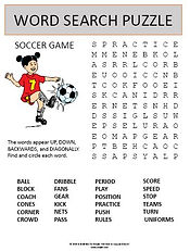 soccer word search puzzle