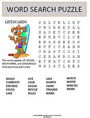 lifeguards word search puzzle