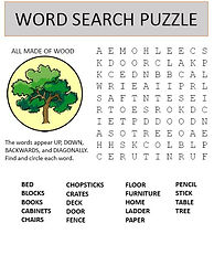 Made of Wood word search puzzle