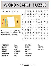 notebook word search puzzle