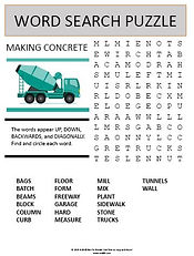 Making concrete word search puzzle