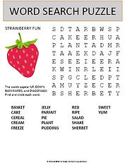 strawberry word search puzzle