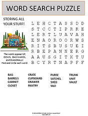 store your stuff word search puzzle